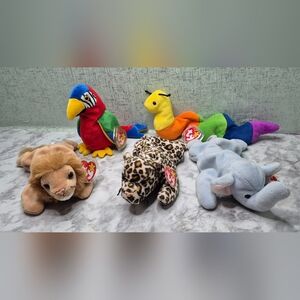 Beanie Baby Lot of 5 "Safari /Jungle Friends"